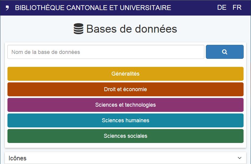 Ressources électroniques, Bibliothèque cantonale et universitaire Fribourg