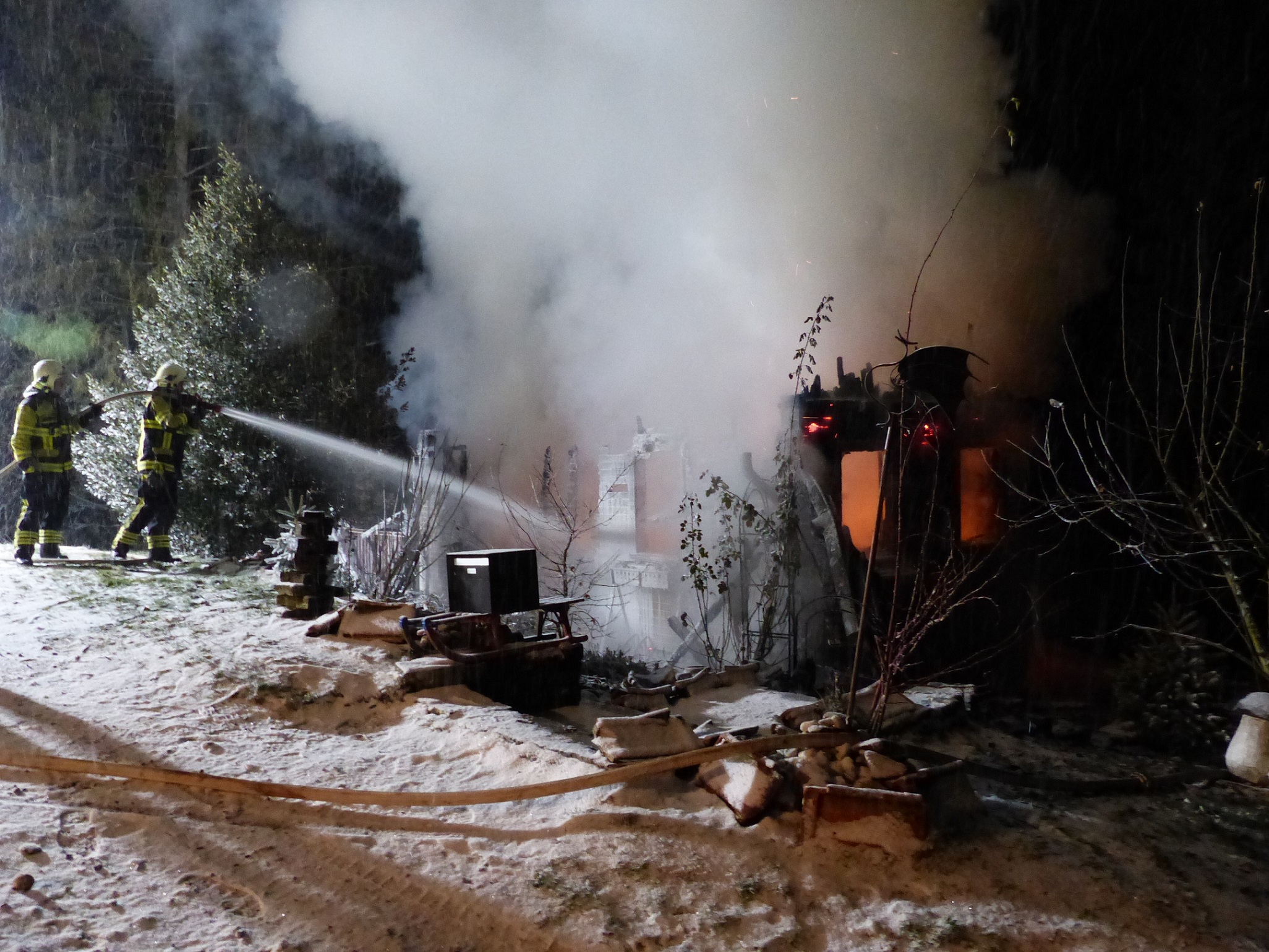 Brand eines Hauses in Plasselb