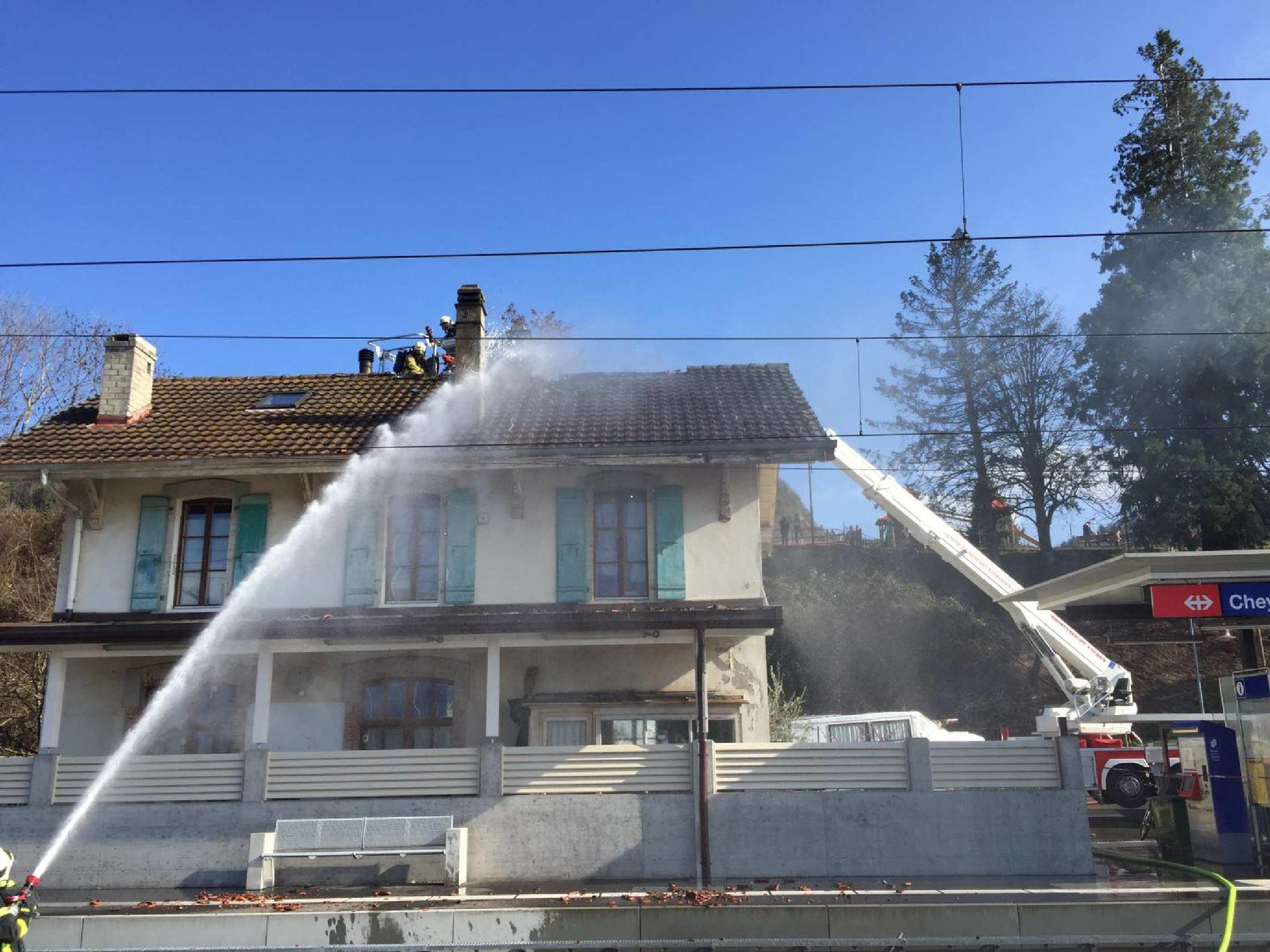 Incendie gare Cheyres
