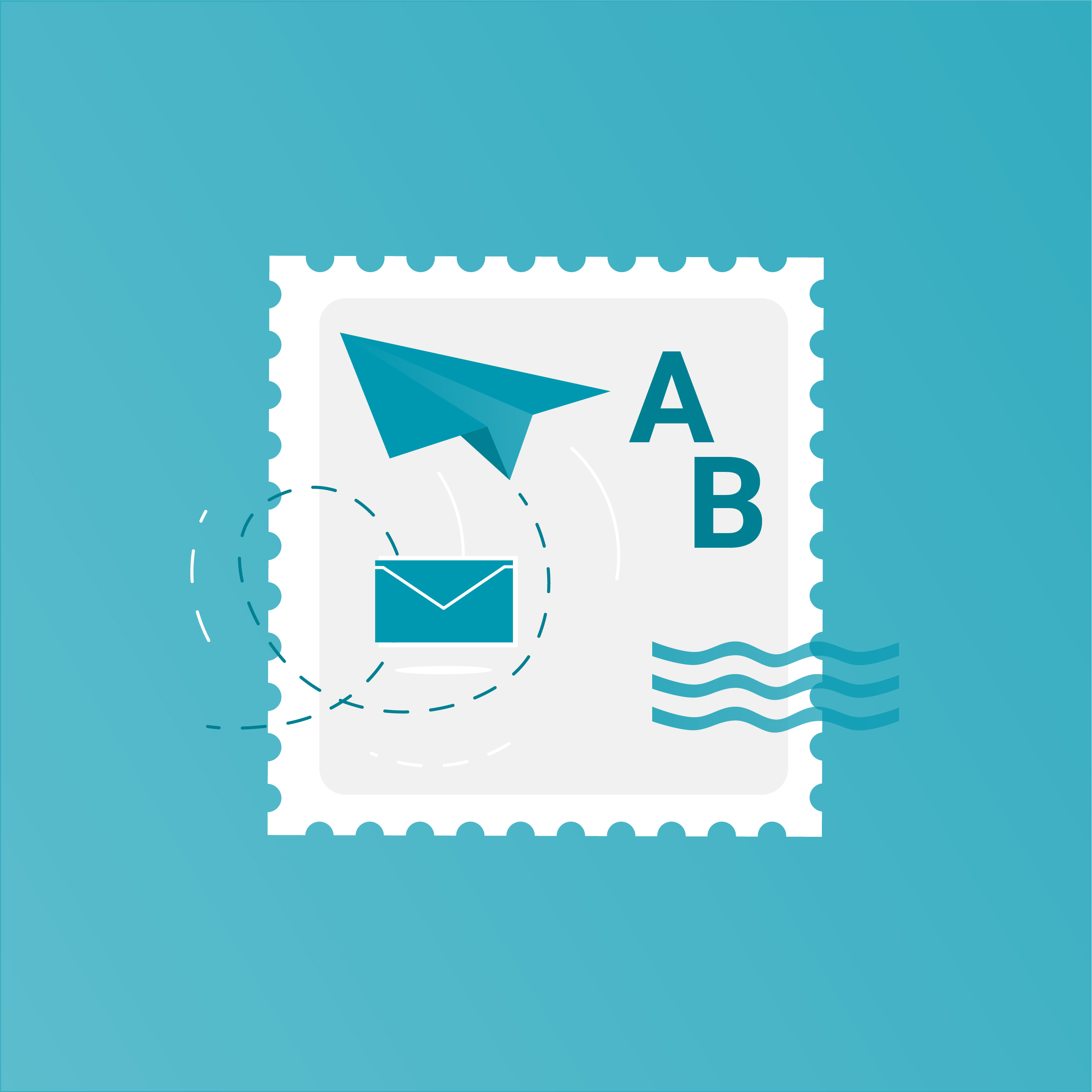 Illustration d'un timbre poste pour le vote par correspondance