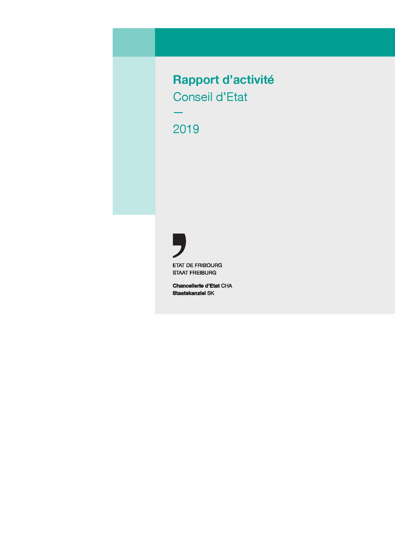 Le Rapport D Activite Du Conseil D Etat Etat De Fribourg
