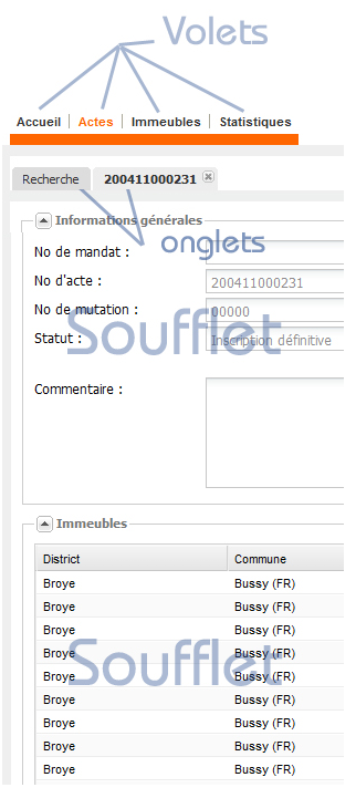 Copie d'écran DSK2 - Principes de navigation