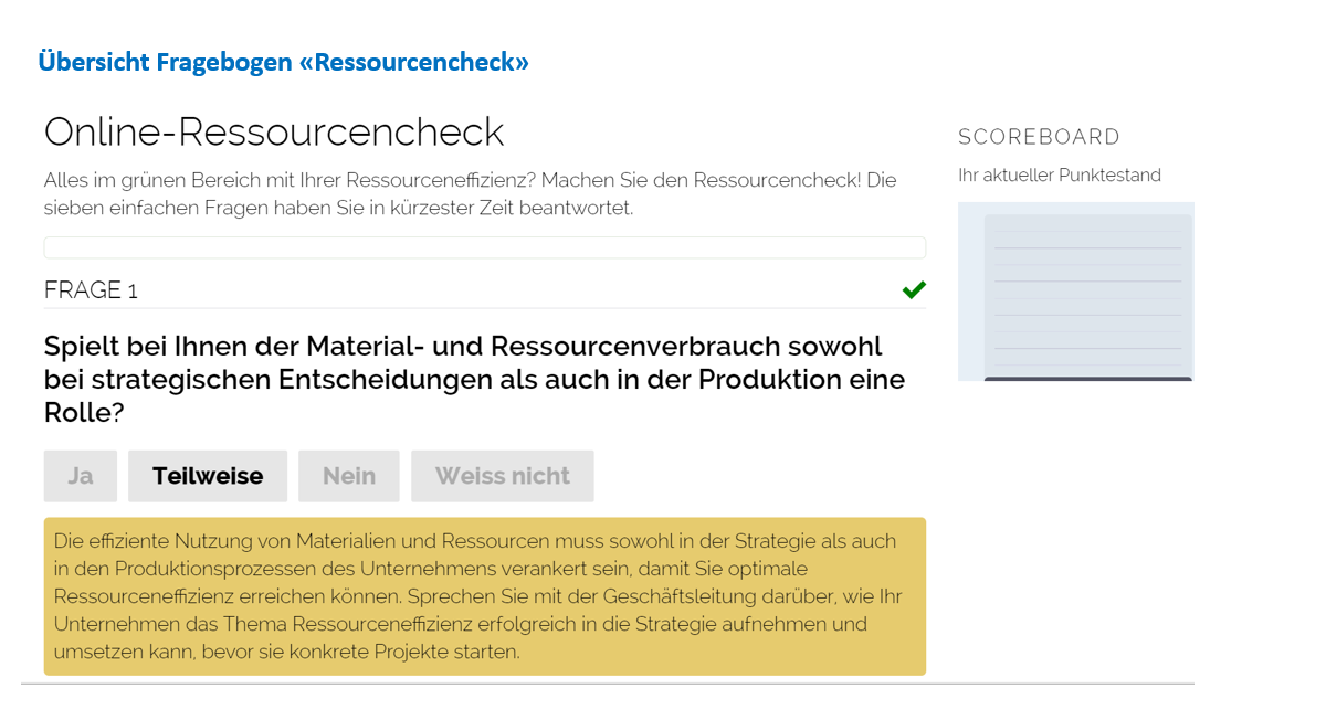 Übersicht Fragebogen Ressourcencheck - Reffnet.ch