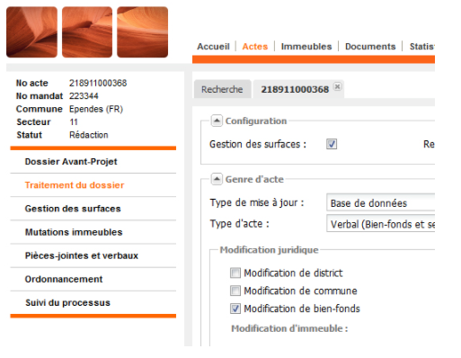 Copie d'écran DSK2 - Saisie des éléments de la page de garde