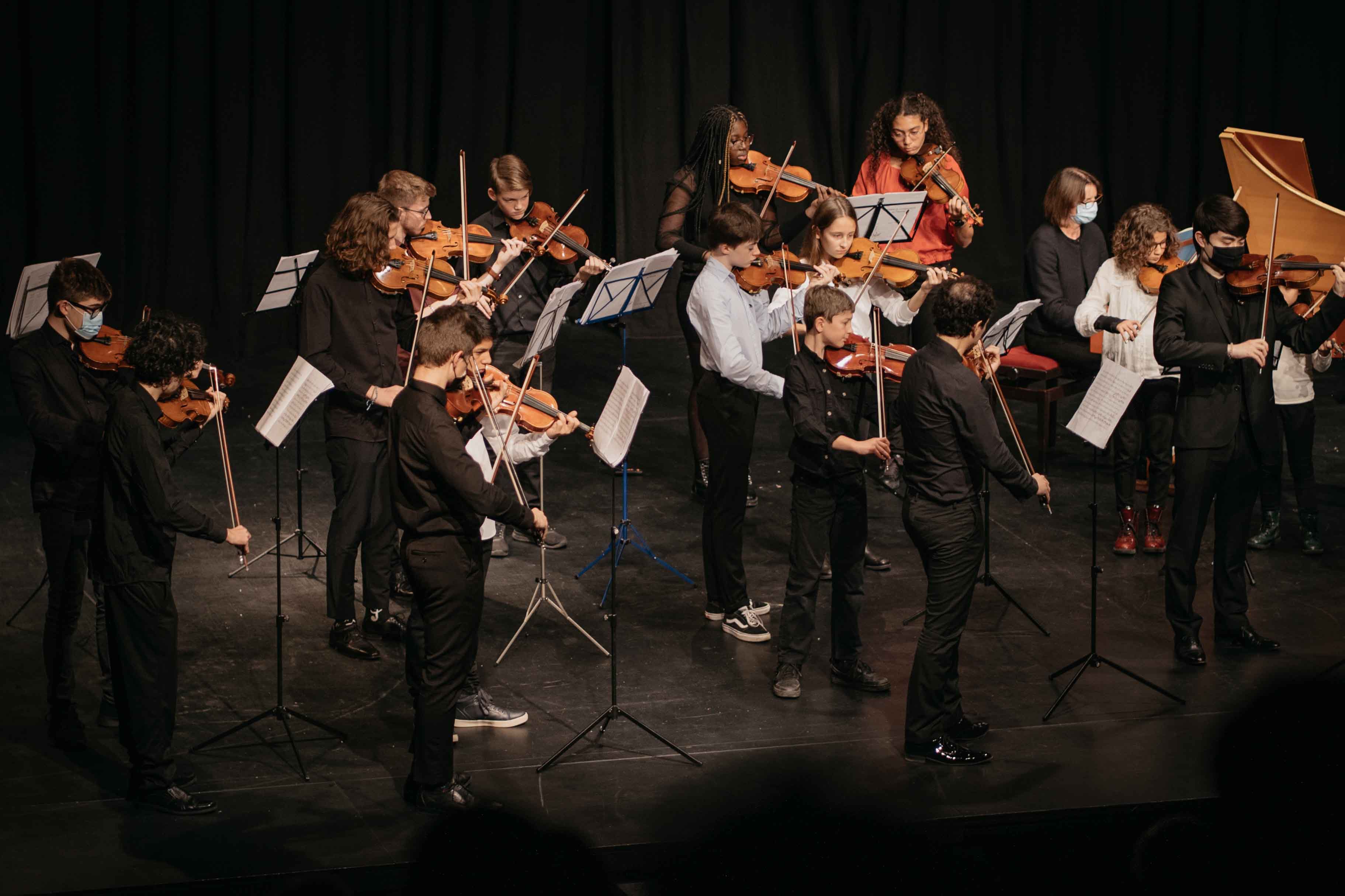 Das Schülerorchester des Konservatoriums in Freiburg