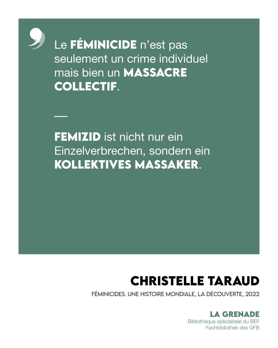Bibliothèque du BEF - citation de Christelle Taraud