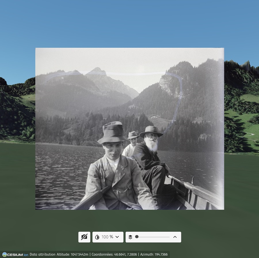 Altes Bild in seiner virtuellen Umgebung dank des Smapshot-Projekts.