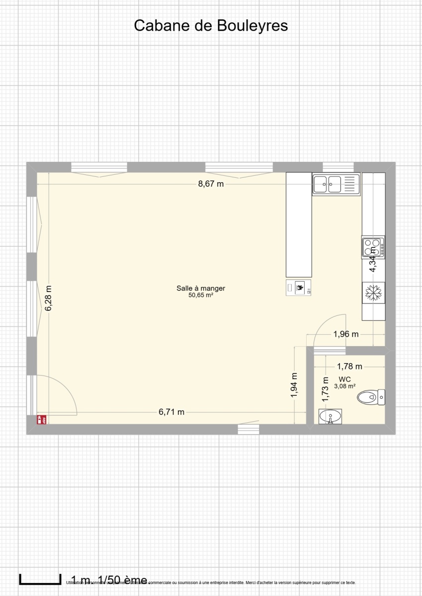 Plan de la cabane de Bouleyres