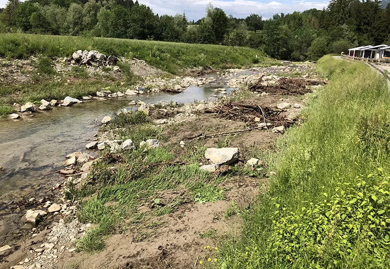 L'Albeuve en 2018, avec son espace réservé