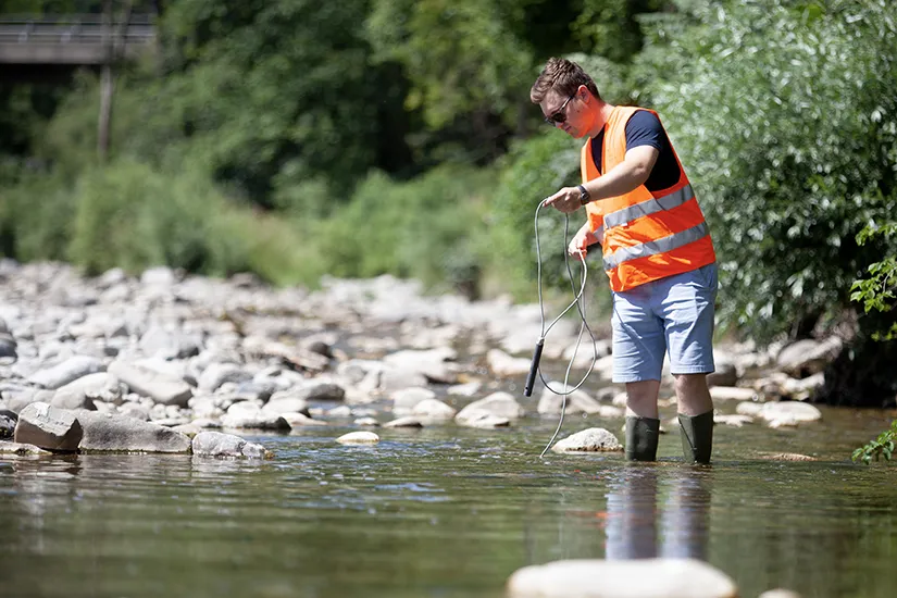 Messung von Wasserstand und Abflüsse