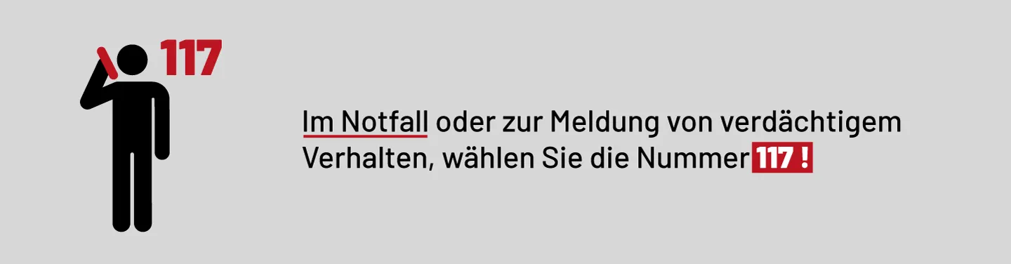 Die Nummer 117 wählen