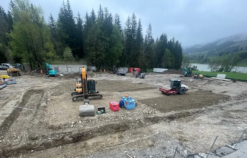 Baustelle Dreifachturnhalle Campus Schwarzsee