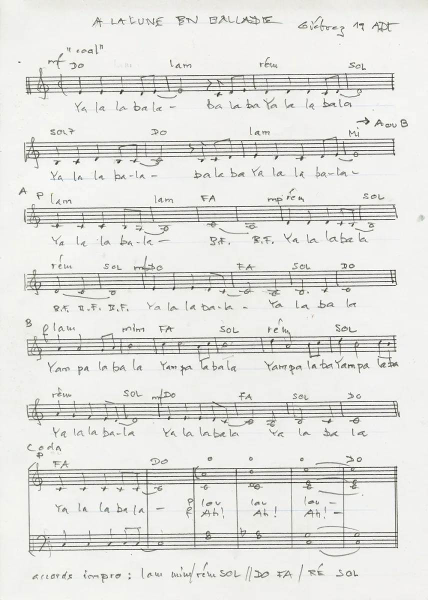 André Ducret, À la lune en ballade (2019), cote : CH BCUF LM 6-I-d-001-e