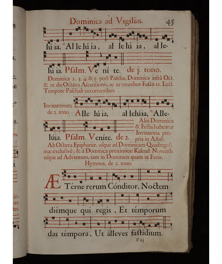 Psalterium Davidicum Ad Usum Sacri Ordinis Cisterciensis, Paris : Sebastien Mabre-Cramoisy, 1671. BCU, Fribourg, Collection musicale du Département de musicologie de Fribourg, LM 18 V-1.