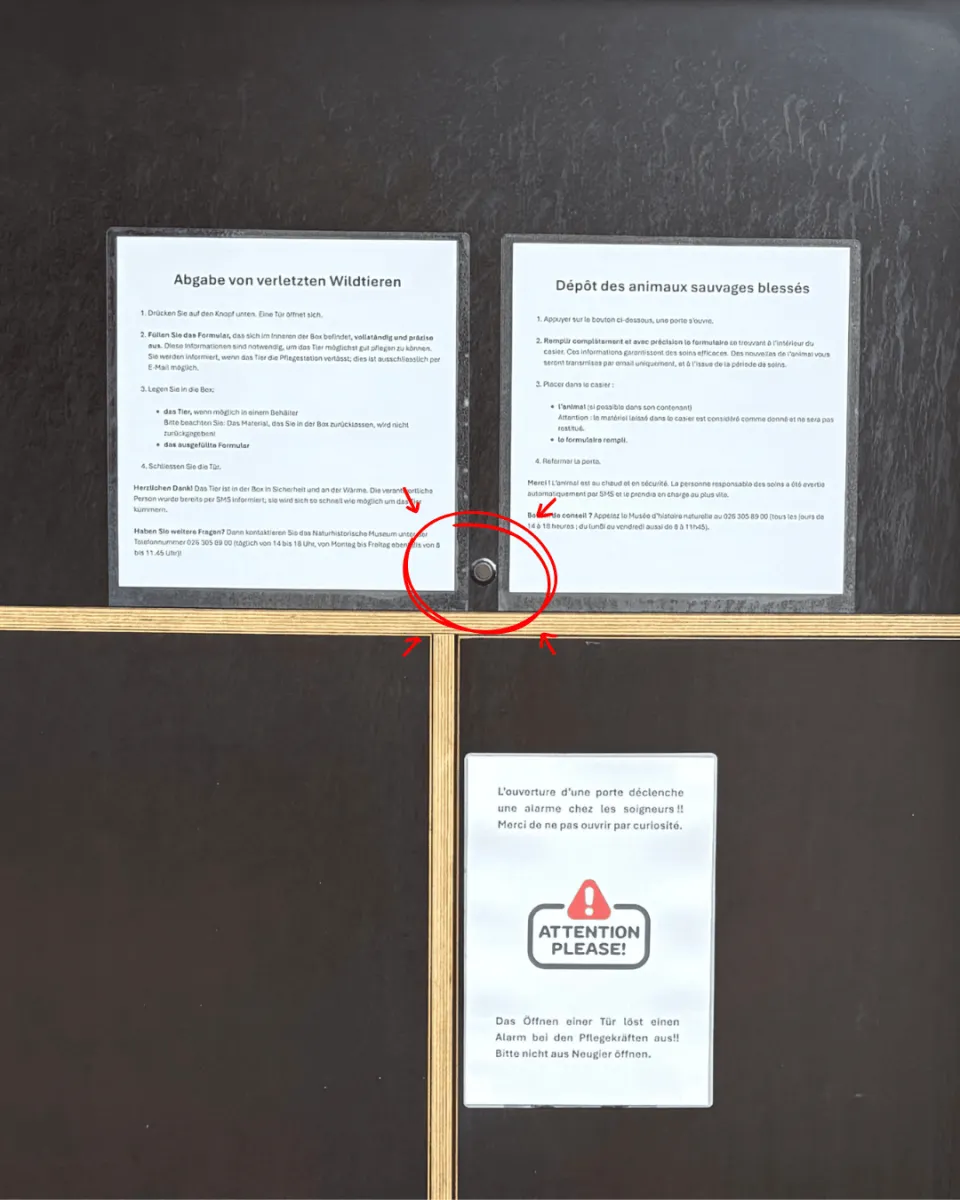 Boîtes de dépôt - Bouton pour ouvrir le casier