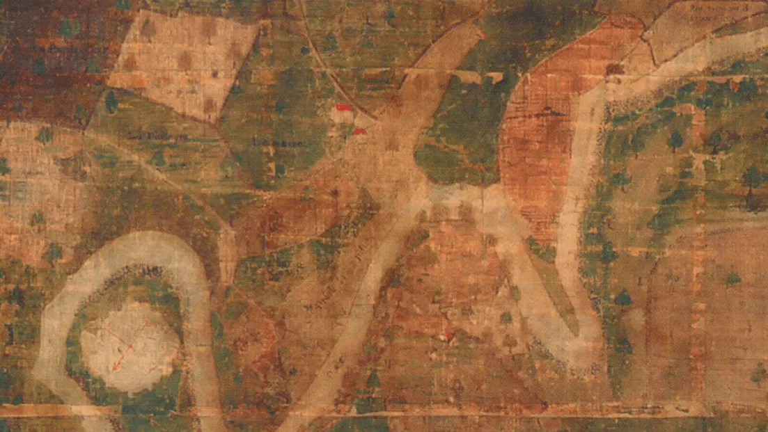 Grangeneuve sur le plan des domaines d'Hauterive de 1684 par Rudolphe Guey (Hauterive)