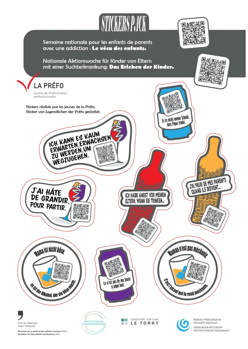Stickers Semaine Enfants Addiction