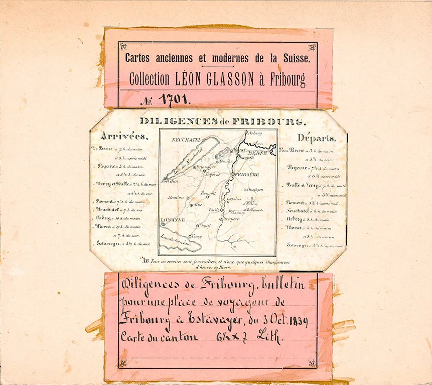 Carte ancienne de Fribourg