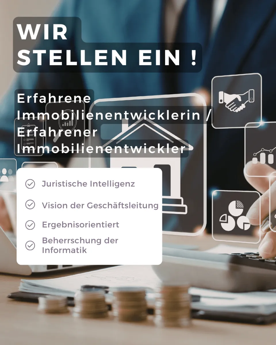 Erfahrene Immobilienentwicklerin / Erfahrener Immobilienentwickler