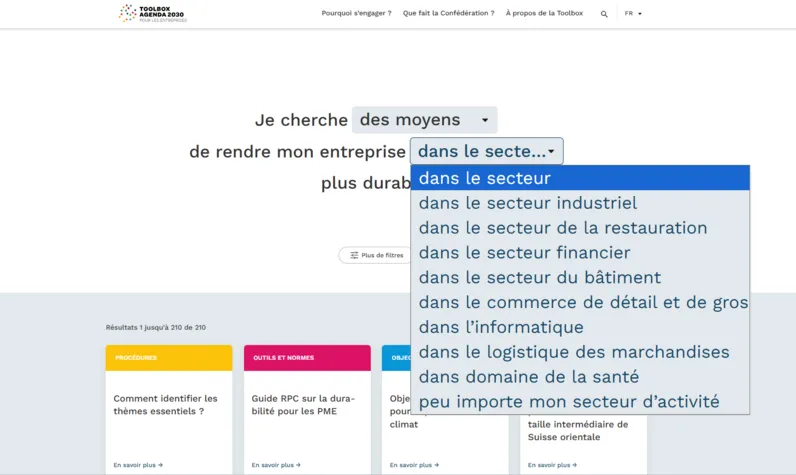 Page d'accueil - Toolbox