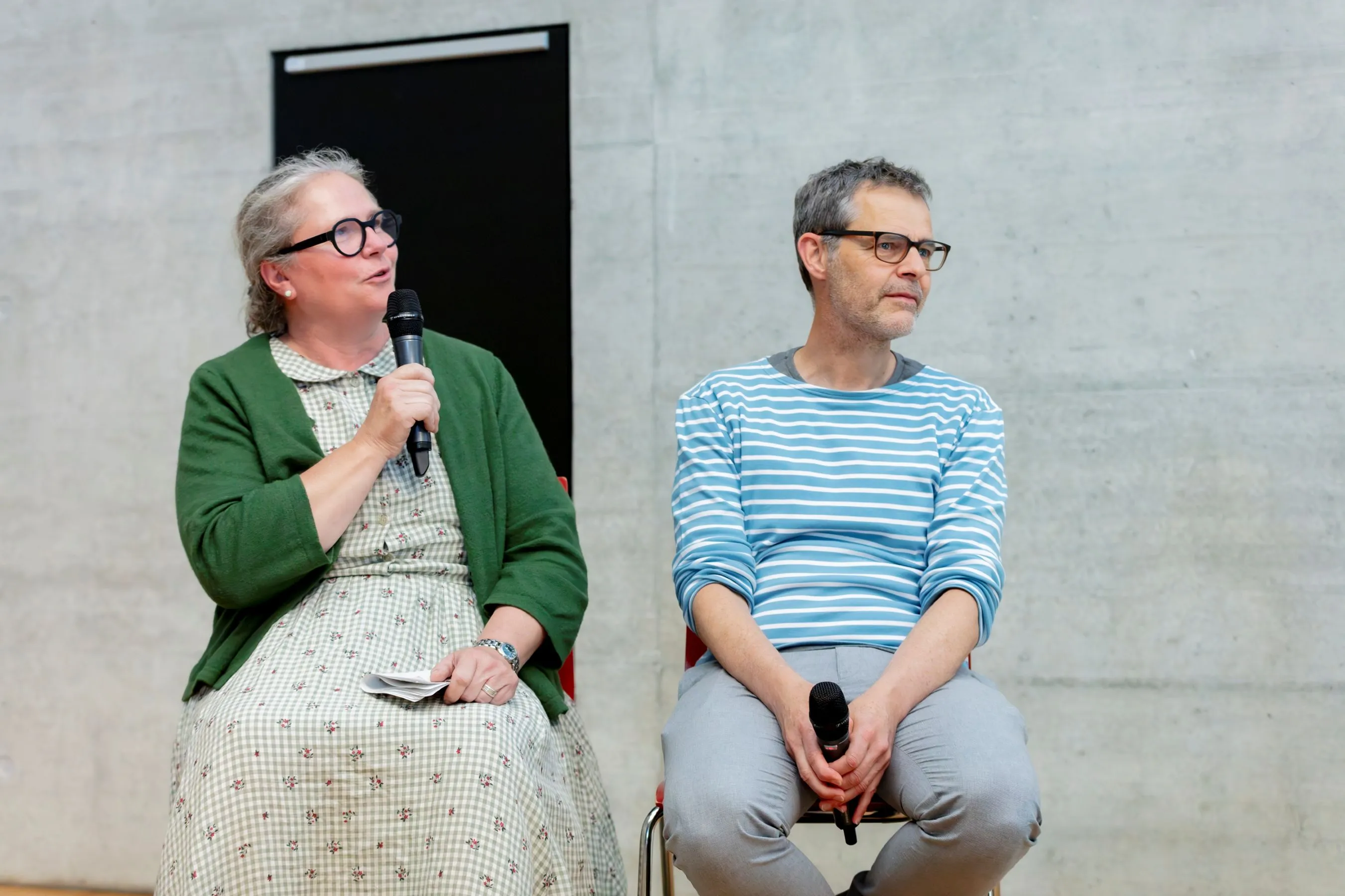Quiz time mit der Staatsrätin Sylvie Bonvin-Sansonnens und Peter Wandeler, Direktor des Museums