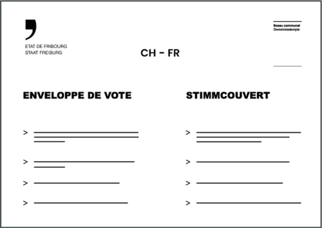 Stimmcouvert CH - FR