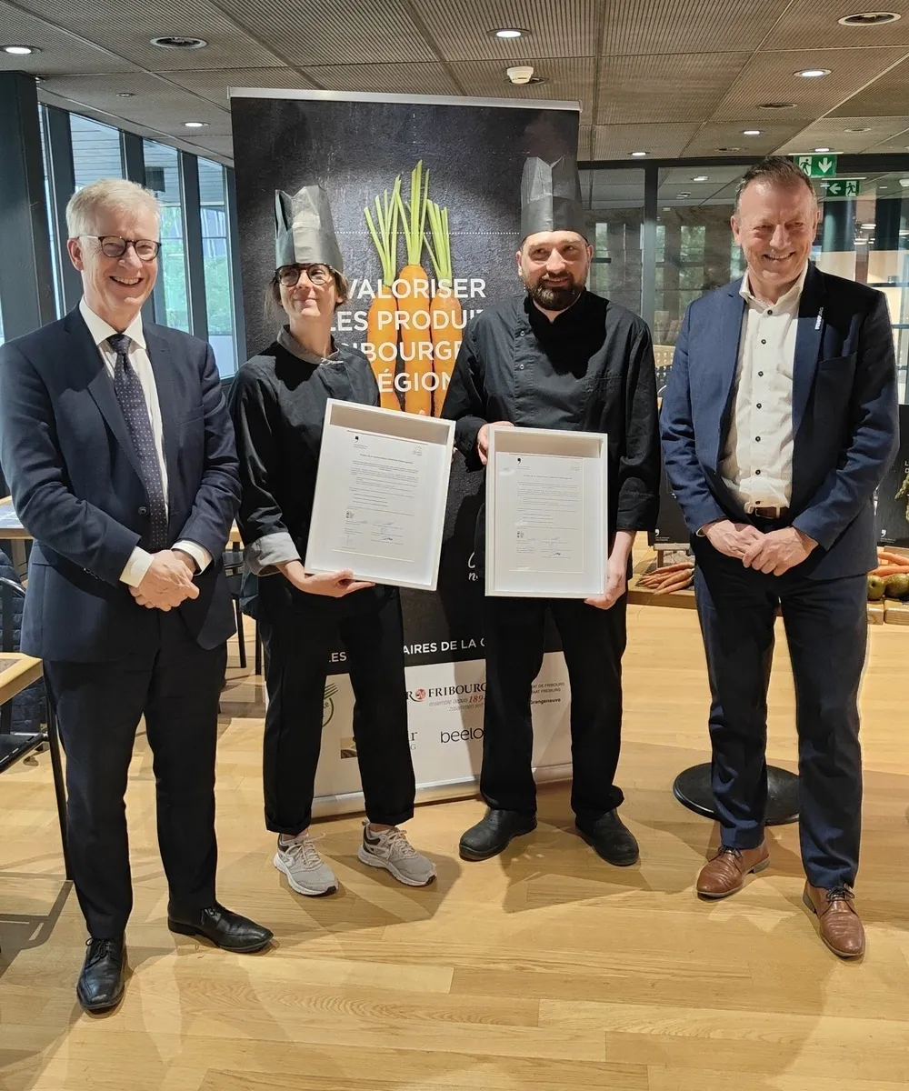 Accueil de nouveaux signataires de la Charte de restauration collective fribourgeoise