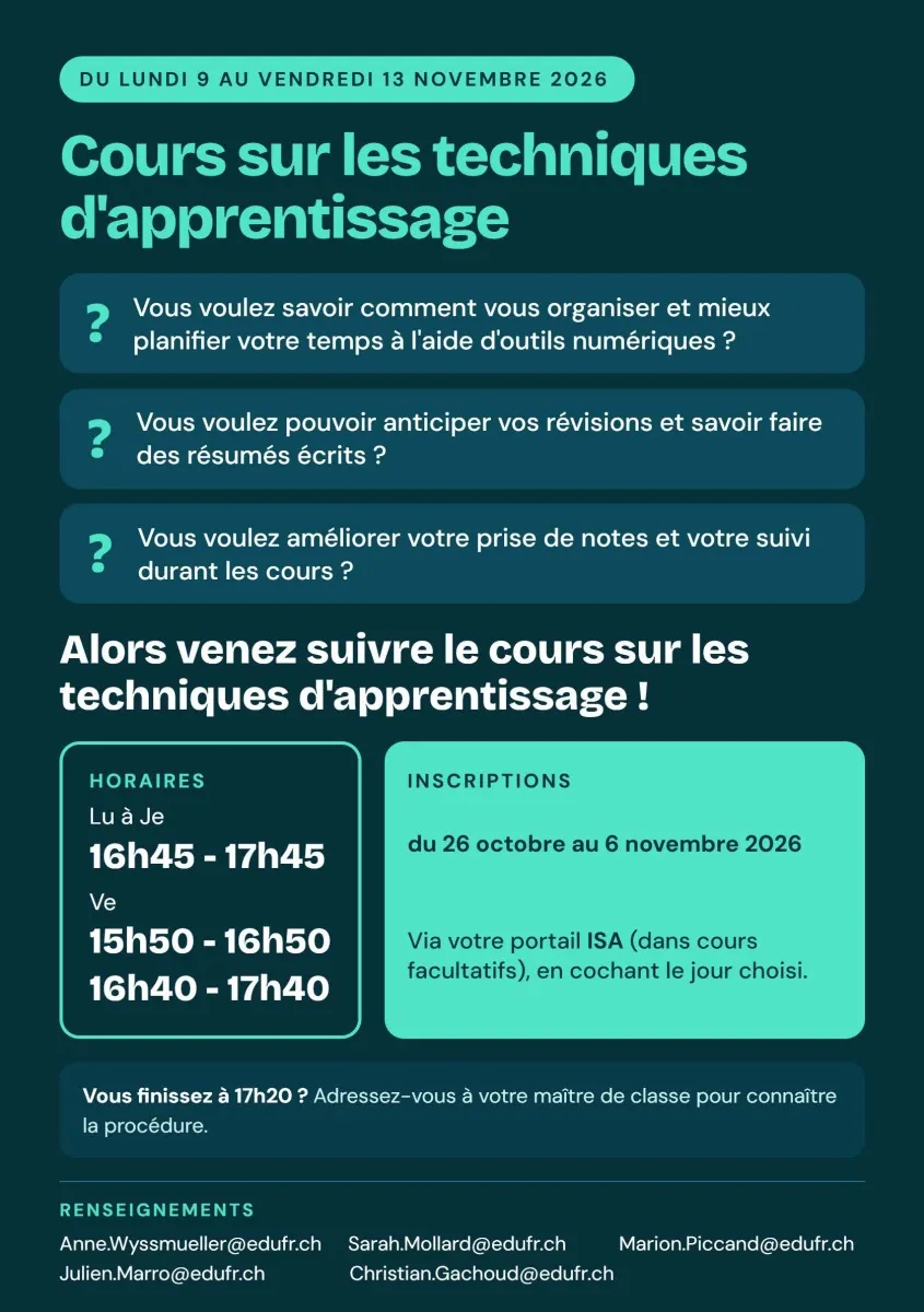 Cours Techniques d'apprentissage