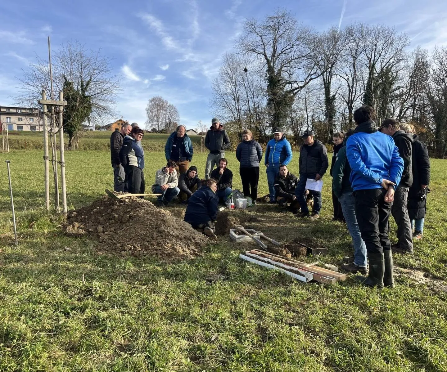 Visite de terrain consacrée à l'agroforesterie