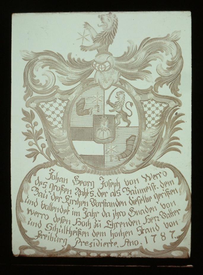 Freiburger oder Berner Werstatt (Zuschr.), Schliffscheibe de Werro, 1787