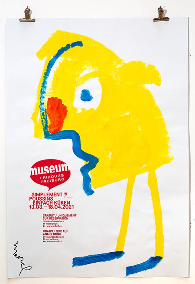 Une des affiches de l'exposition "Simplement Poussins"_37