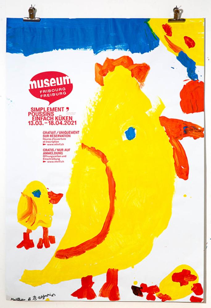 Une des affiches de l'exposition "Simplement Poussins"_50