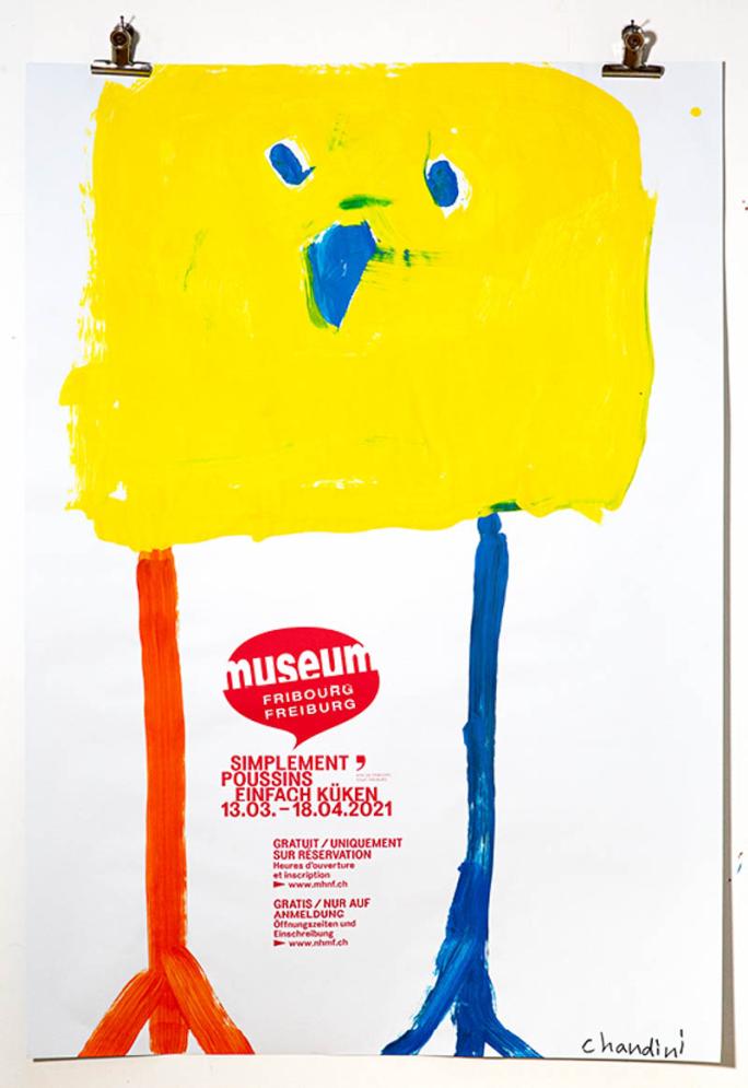 Une des affiches de l'exposition "Simplement Poussins"_70