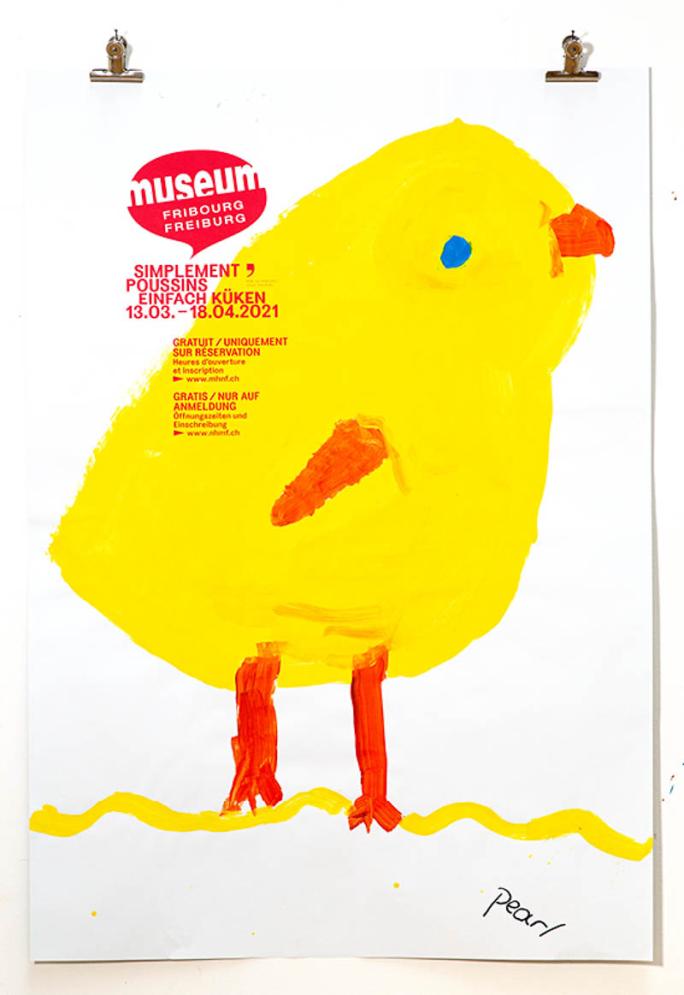 Une des affiches de l'exposition "Simplement Poussins"_73