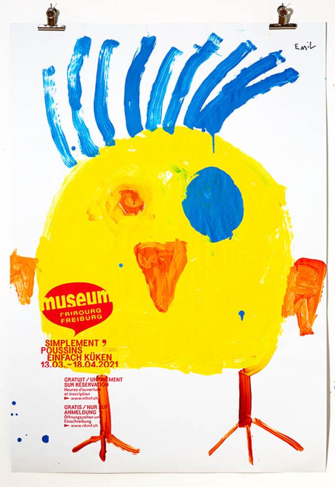 Une des affiches de l'exposition "Simplement Poussins"_76