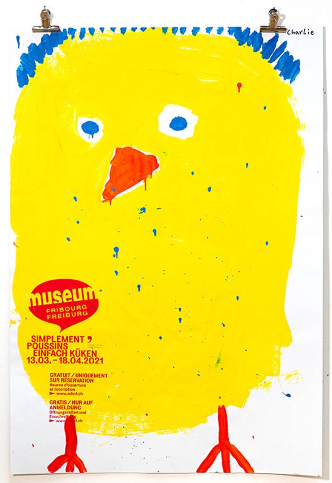 Une des affiches de l'exposition "Simplement Poussins"_77