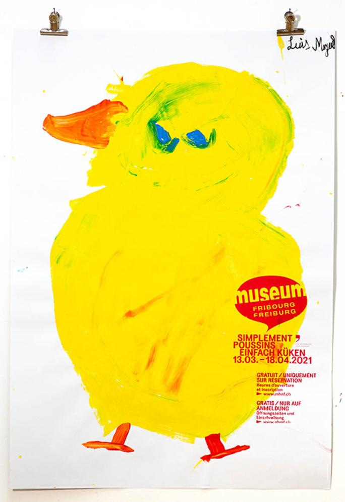 Une des affiches de l'exposition "Simplement Poussins"_78