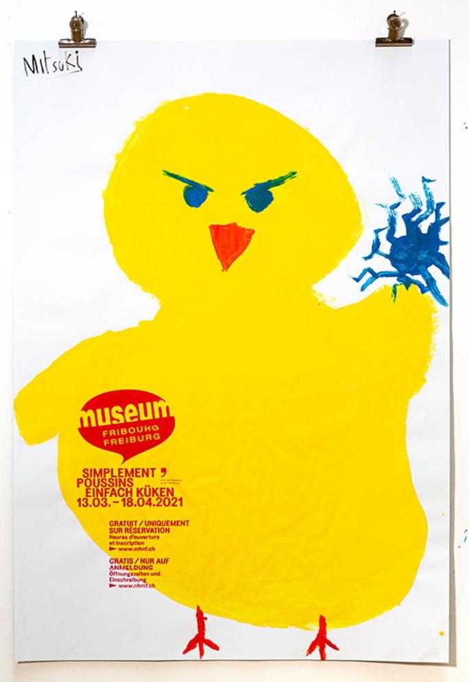 Une des affiches de l'exposition "Simplement Poussins"_96