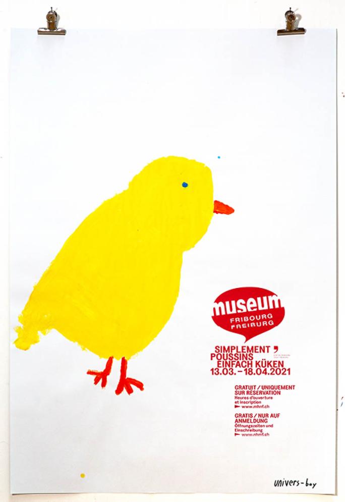 Une des affiches de l'exposition "Simplement Poussins"_98