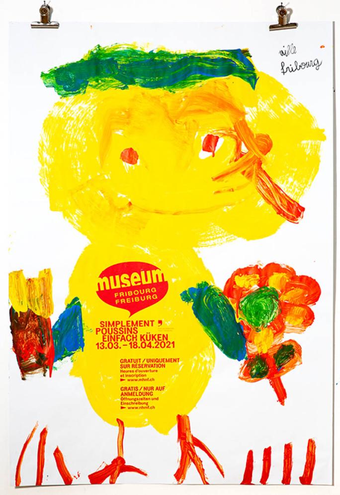 Une des affiches de l'exposition "Simplement Poussins"_103