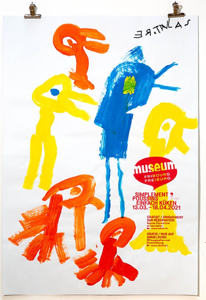 Une des affiches de l'exposition "Simplement Poussins"_108