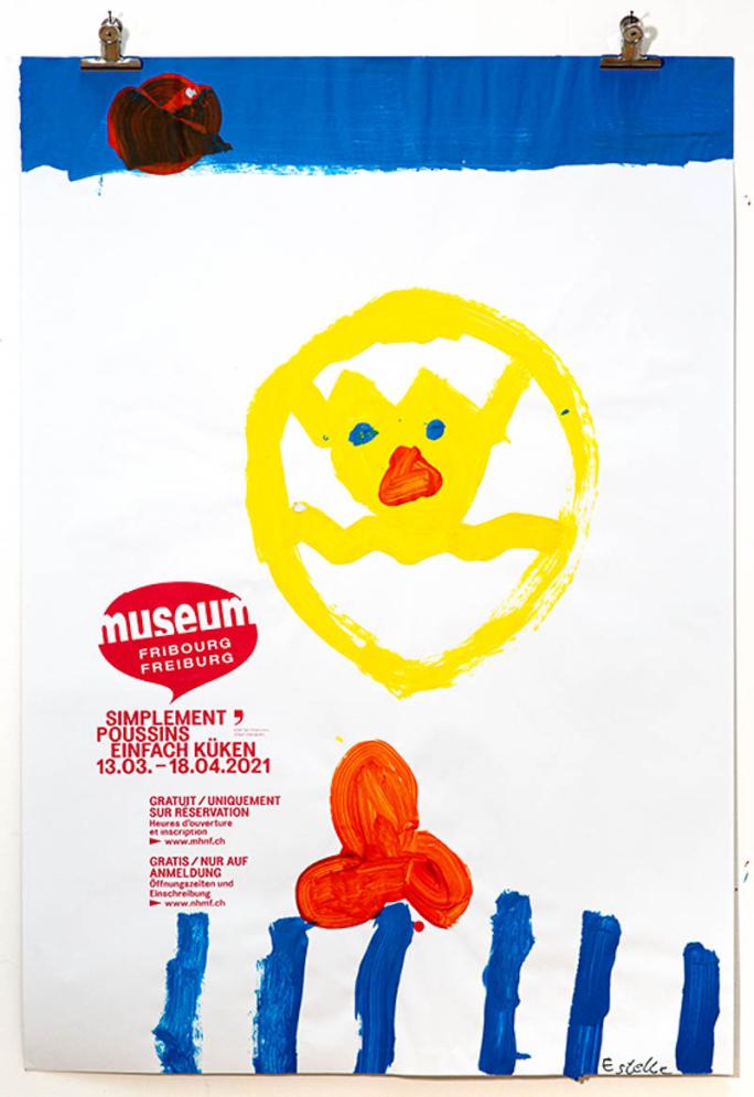 Une des affiches de l'exposition "Simplement Poussins"_121