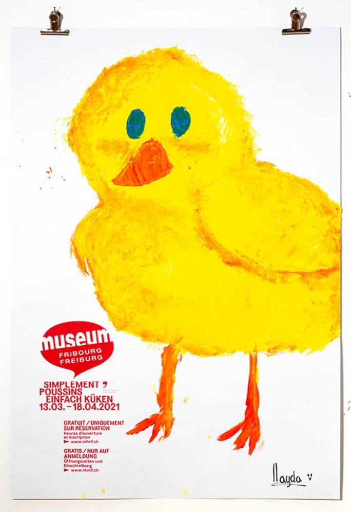 Une des affiches de l'exposition "Simplement Poussins"_25