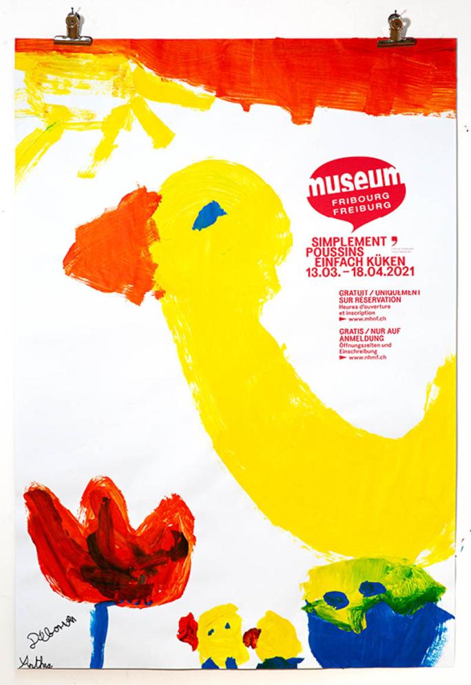 Une des affiches de l'exposition "Simplement Poussins"_48