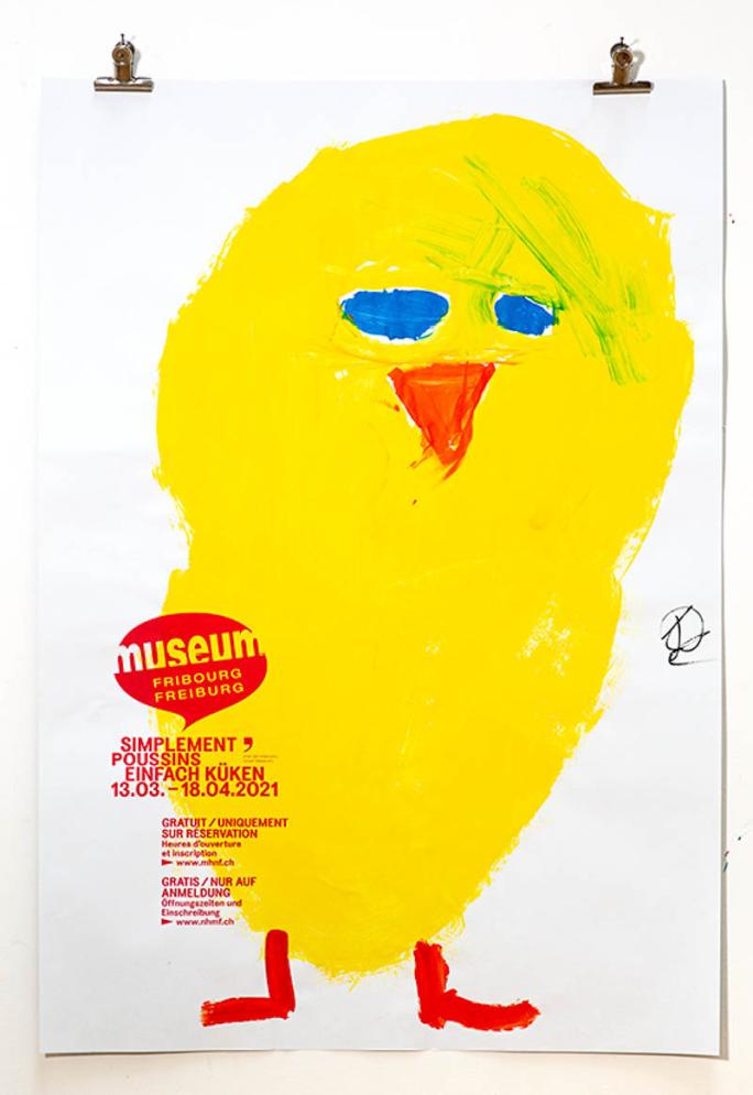 Une des affiches de l'exposition "Simplement Poussins"_57
