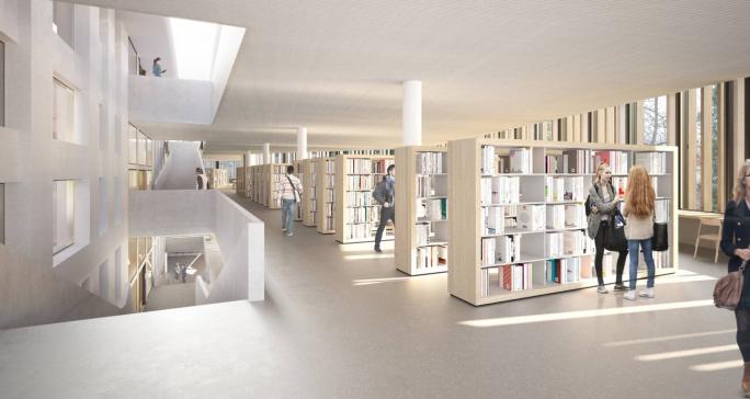 BCU Fribourg - nouvelle bibliothèque en construction