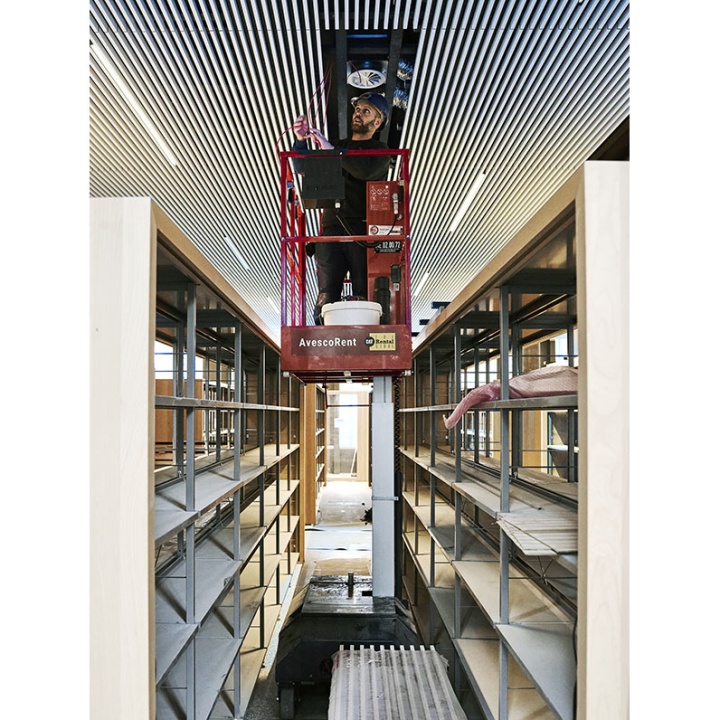 Installations électriques sur le chantier de la BCU