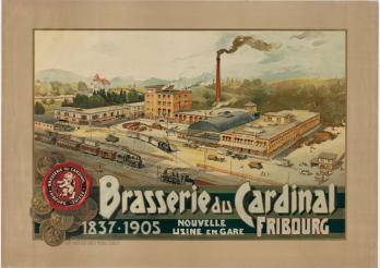 Brasserie du Cardinal, 1905. Bibliothèque cantonale et universitaire Fribourg. Collection d'affiches