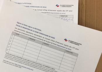 Petition für den Weiterbetrieb des Bahnhofs Rosé