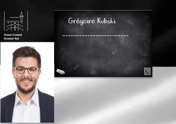 Assermentation du nouveau député Grégoire Kubski
